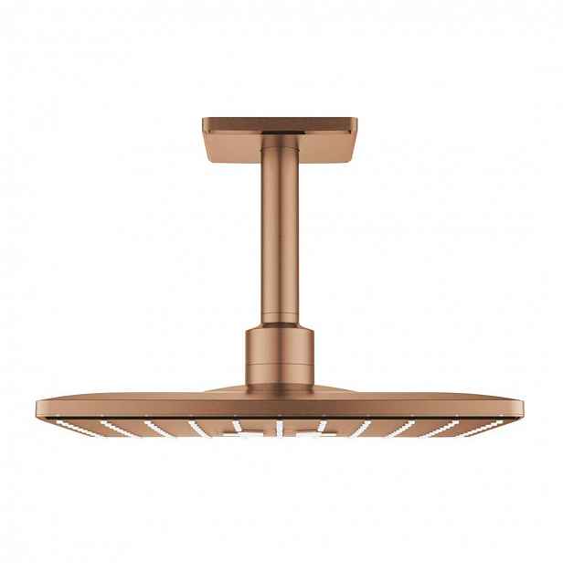 Grohe Rainshower SmartActive Cube - Hlavová sprcha 310, sprchové rameno 14 cm, 2 proudy, kartáčovaný Warm Sunset 26481DL0