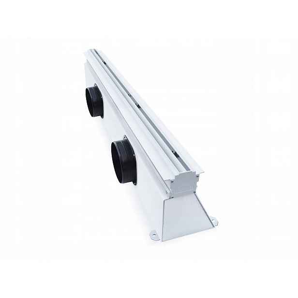 Lineární ventilátor 1-štěrbinový, bílý, nastavitelný pro zabudování 30/800 mm