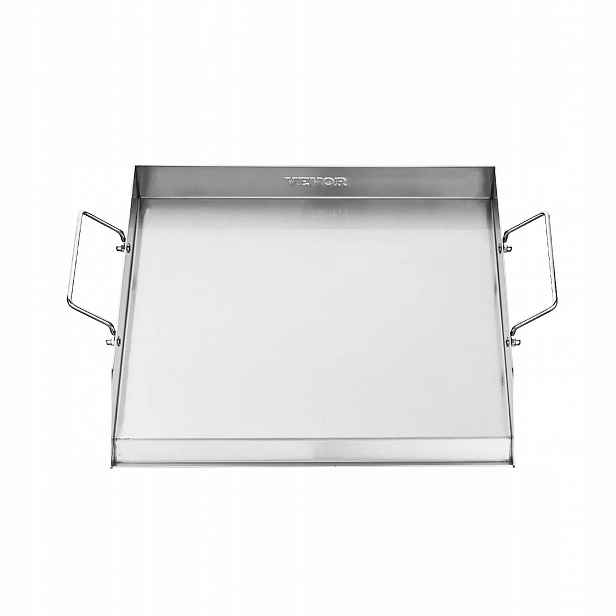 Ocelová grilovací deska 44x37 cm univerzální s držákem pro Bbq a kempování