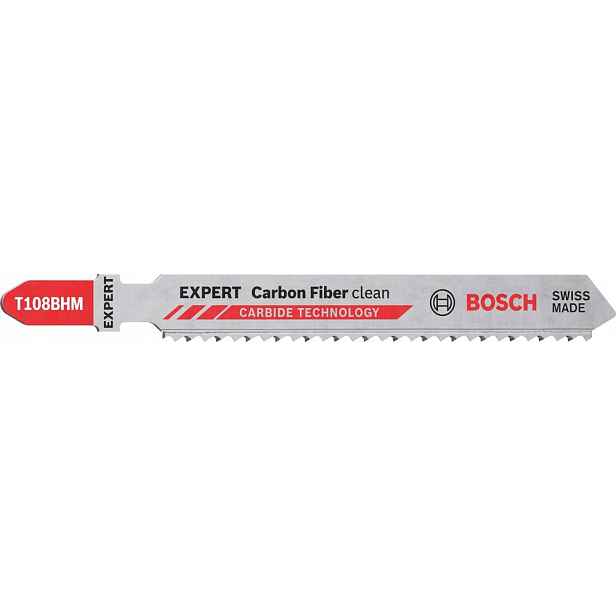 Pilový List do přímočaré pily T 108 Bhm Bosch Ve 3 kusy Carbon Fiber Clean