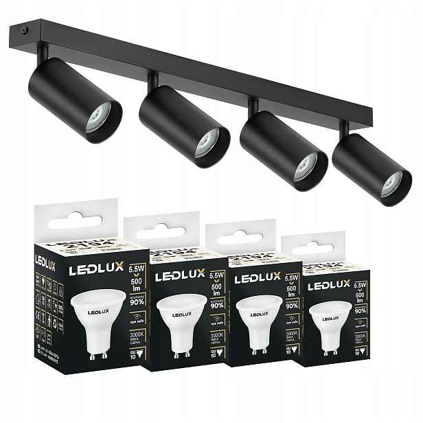 Set Stropní svítidlo kolejnice svítidlo halogen spot 4x GU10 5,5W