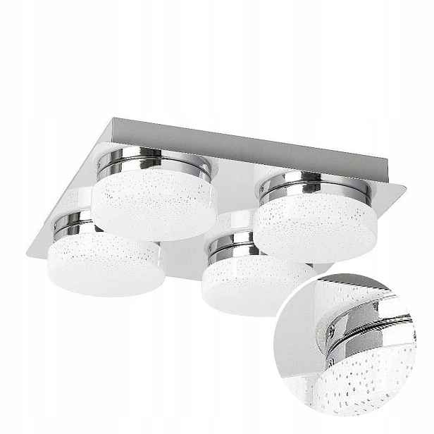 Stropní Svítidlo Stropní Svítidlo Led 20W Neutrální Chrom Bílá Hilary Rabalux