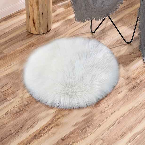 TEMU 1 ks 30×30 cm, 5 cm tlustý, 65 cm těžký malý kulatý polštář na gauč křeslo, dekorativní kobereček do obýváku