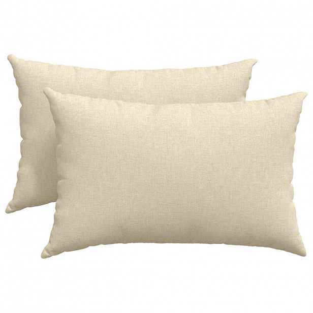 vidaXL Pohovkové polštáře 2 ks textil Krémová 60 x 40 cm