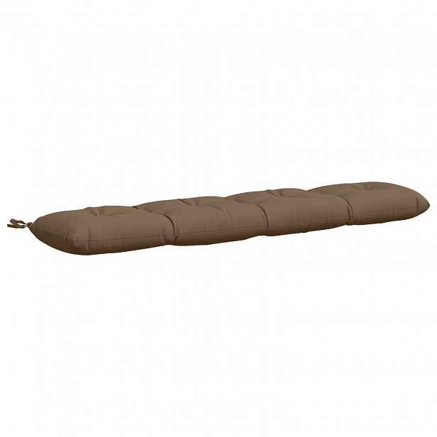 vidaXL Polštář na lavici VIANEN 100% polyester Taupe 140 x 30 x 12 cm