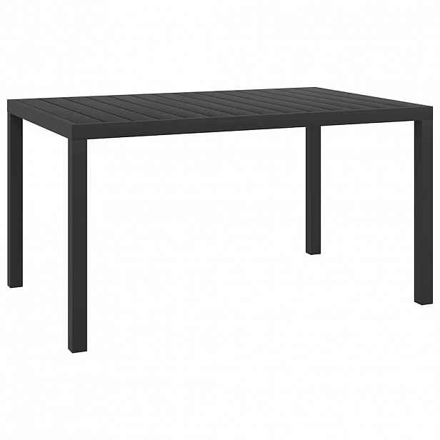 vidaXL Zahradní stůl černý 150x90x74 cm hliník a WPC