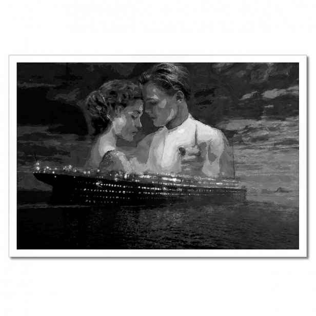 Plakáty v rámu 60x40 Titanic Černobílé