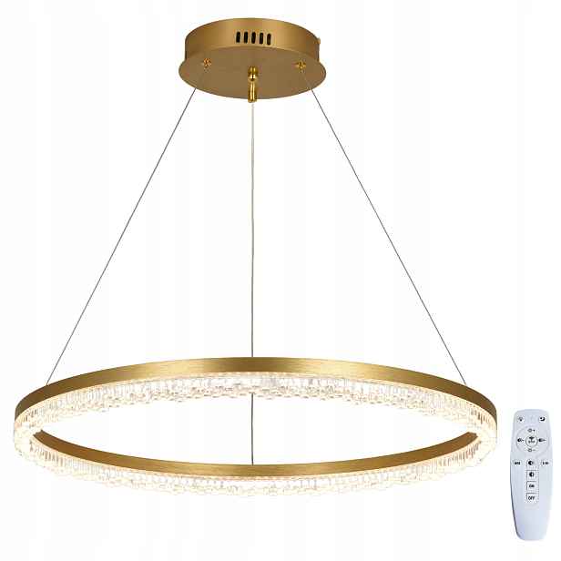 stropní svítidlo Led Stropní Svítidlo Závěsný Lustr ring Dálkový Ovladač zlatý