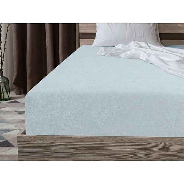 Fleecové napínací prostěradlo MOLTON ledově modré 90 x 200 cm