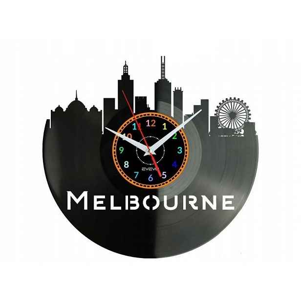 Melbourne Dárek Originální dekorace do domu Hodiny z vinylové desky
