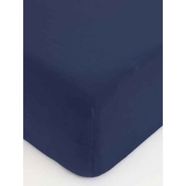 MKLuzkoviny.cz Jersey prostěradlo Classic 180 x 200 cm – tmavě modrá