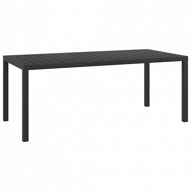 vidaXL Zahradní stůl černý 185x90x74 cm hliník a WPC