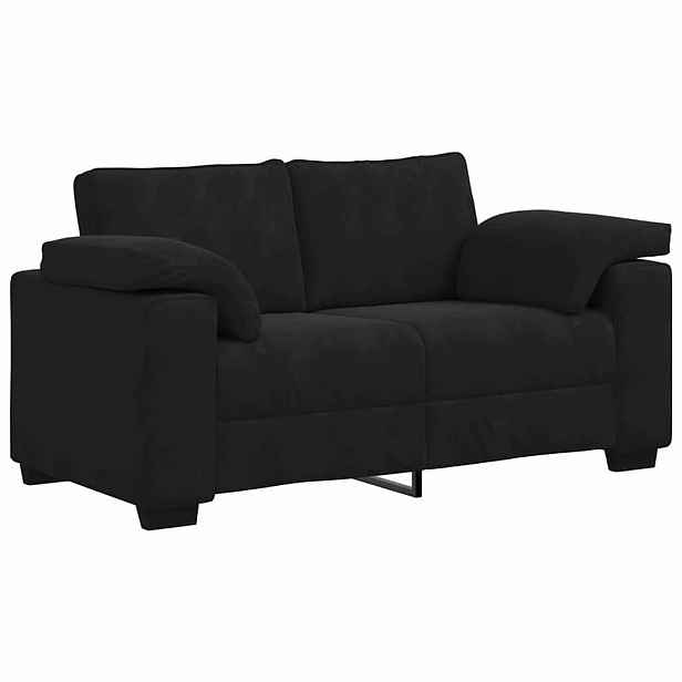 vidaXL Loveseat Sofa Černý 160x77x82 cm samet