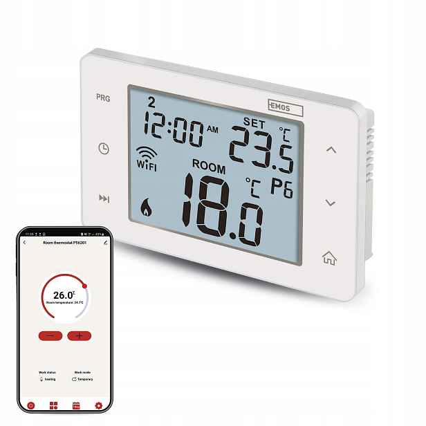 Emos Pokojový programovatelný drátový WiFi GoSmart termostat, P56201