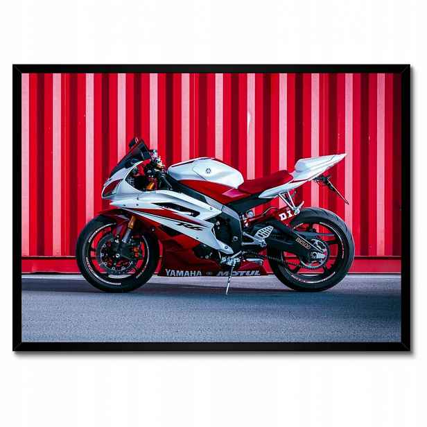 Plakáty v rámu 70x50 Bílo-červená Yamaha