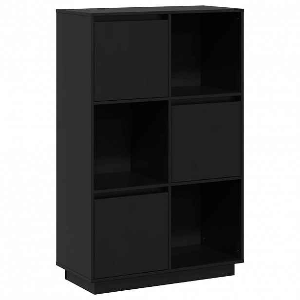 vidaXL Komoda černá 74 x 35 x 117 cm masivní borové dřevo