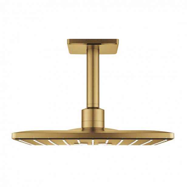 Grohe Rainshower SmartActive Cube - Hlavová sprcha 310, sprchové rameno 14 cm, 2 proudy, kartáčovaný Cool Sunrise 26481GN0