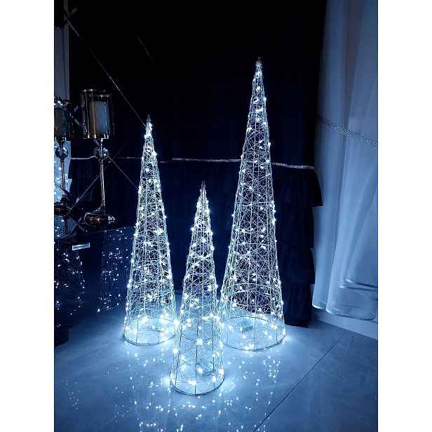 Led Svítící Vánoční Stromky Vánoční Ozdoba Dekorace Figurky 3ks 100/80/60 cm