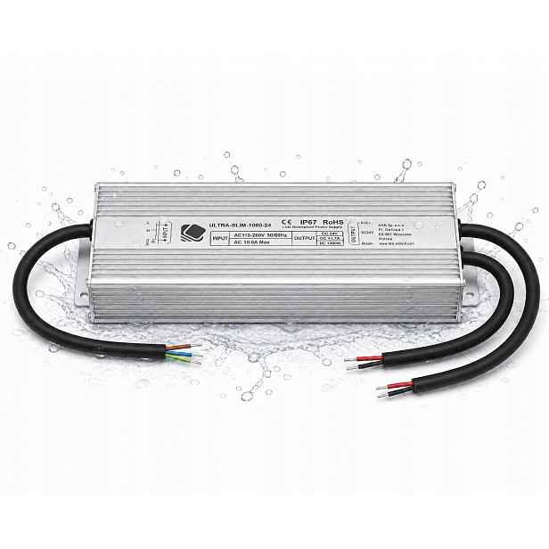 Led zdroj 24V 1000W 41,7A Hermetický Led pásek Cob Rgb Premium Výkon IP67