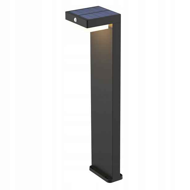 Polux Solární Led stojací lampa 4,5W Pir 4000K IP44 černá Mali