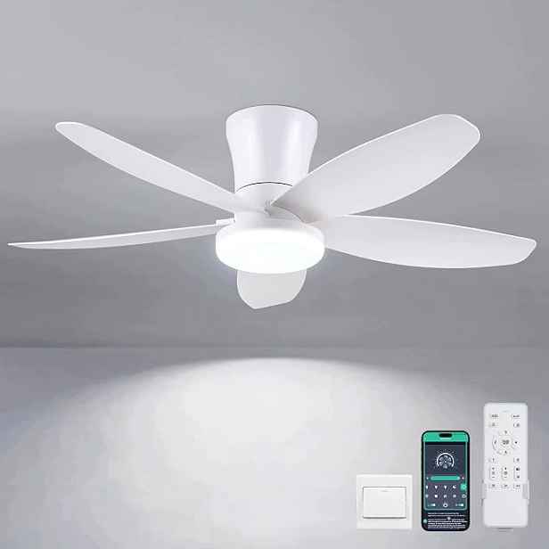Stropní ventilátor Surtime s osvětlením, dálkovým ovládáním a aplikací