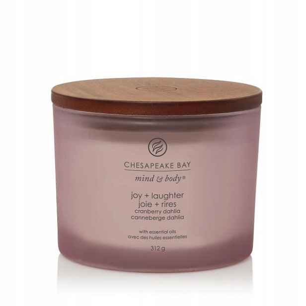 Svíčka se 3 knoty Joy Laughter (Cranberry Dahlia) Chesapeake Bay Candle