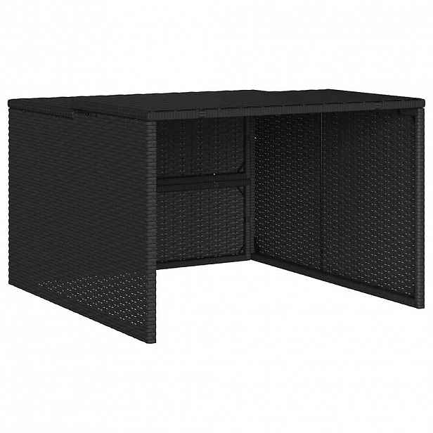 vidaXL Garáž pro robotickou sekačku černá 86 x 90 x 52/57 cm polyratan