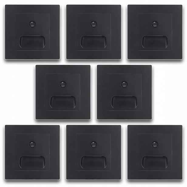 8 X Osvětlení Na Schody Led Lampa Led Schodišťová Lampa Šedá Lampa 230V