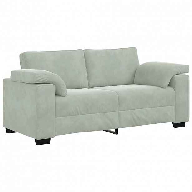 vidaXL Loveseat Sofa světle šedá 180x77x82 cm samet