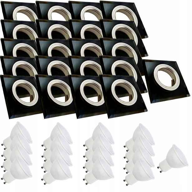 21 x Skleněné Stropní Svítidlo Zapuštěné Do Stropu Křišťál 7W Led Žárovky