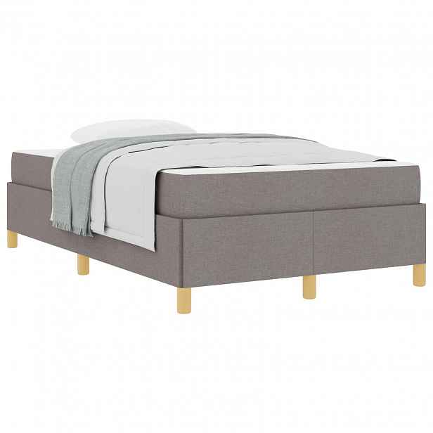 vidaXL Rám postele Taupe 120 x 190 cm textil