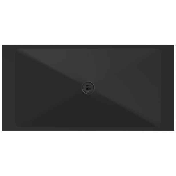 GSI Keramická sprchová vanička, obdélník 180x90x2cm, černá mat