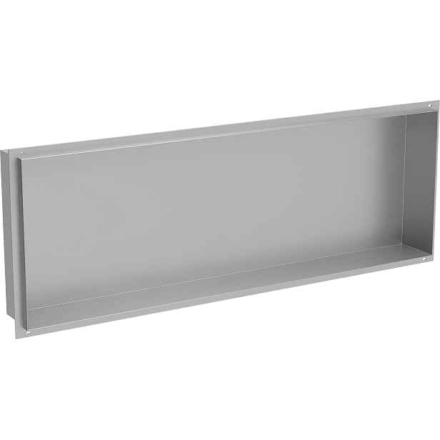 Mexen X-Wall-NR zapuštěná police 90x30 cm z nerezové oceli, Inox