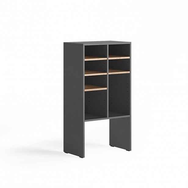 Vicco BOTNÍK Hermia, Antracit/Zlatý mocný dub, 53 x 99 cm se 7 otevřenými přihrádkami