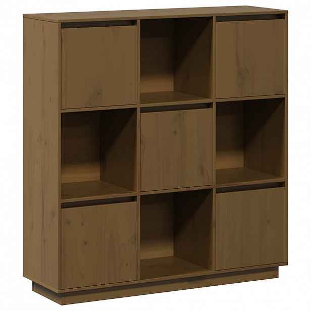 vidaXL Komoda medově hnědá 110,5 x 35 x 117 cm masivní borové dřevo