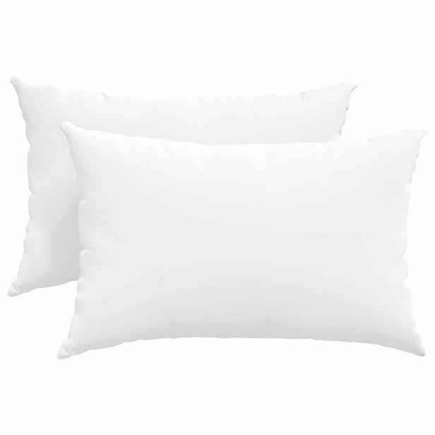vidaXL Pohovkové polštáře 2 ks textil Bílá 60 x 40 cm