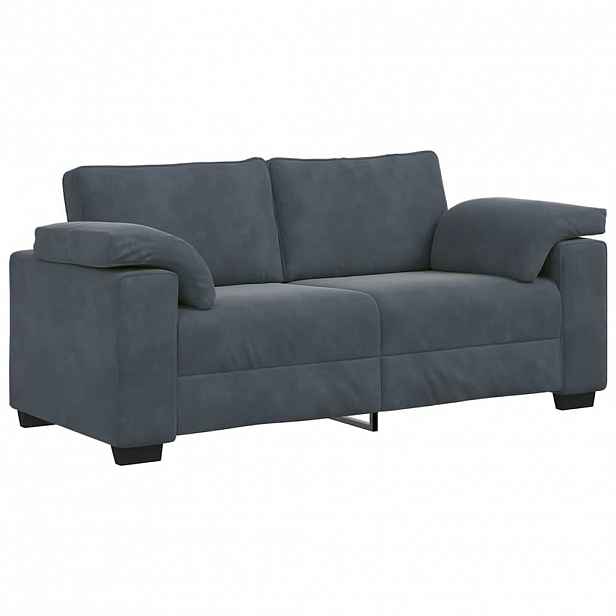 vidaXL Loveseat Sofa Tmavě šedá 180x77x82 cm samet