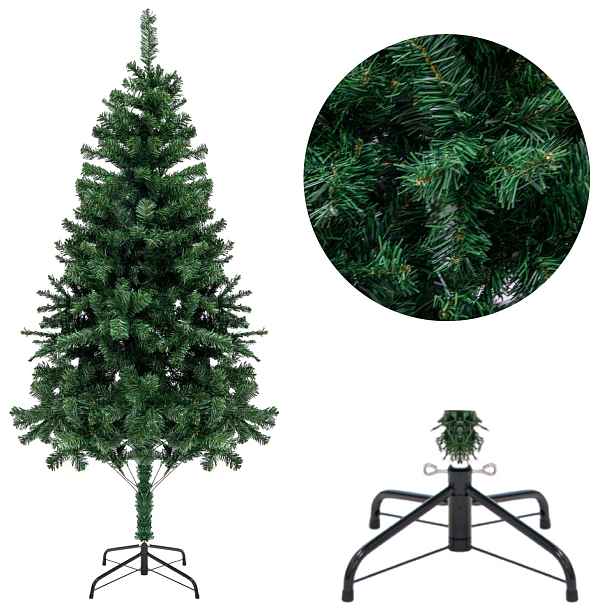 Klasický umělý vánoční stromeček z Pvc 180 cm 670 konců, stojan 47128R