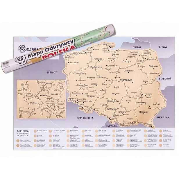 Rozvojová Knížka pro děti Vzdělávací kniha Mapa Objevitele Polsko Lux