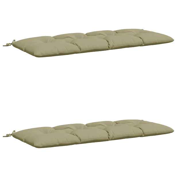 vidaXL Polstry na lavice VIANEN 2 ks 100% polyester Světlá zelená