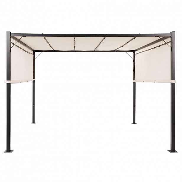 Beliani PERGOLA s LED osvětlením Ocel béžová 310/310 cm Parga