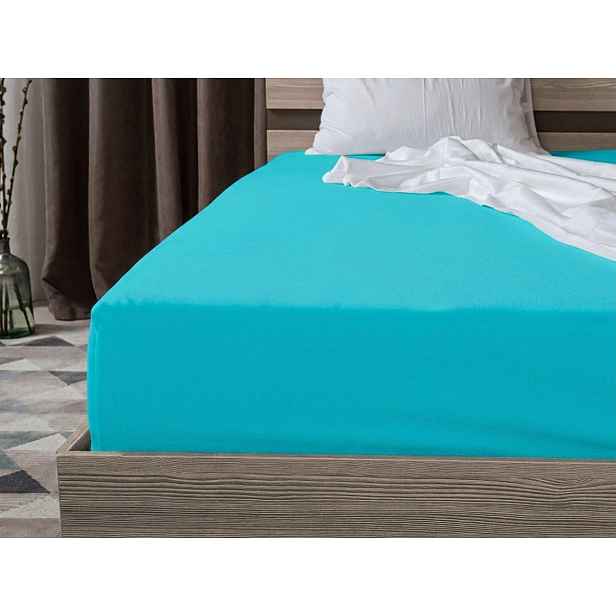 Jersey prostěradlo HIGHFIT tyrkysové 90 x 200 cm