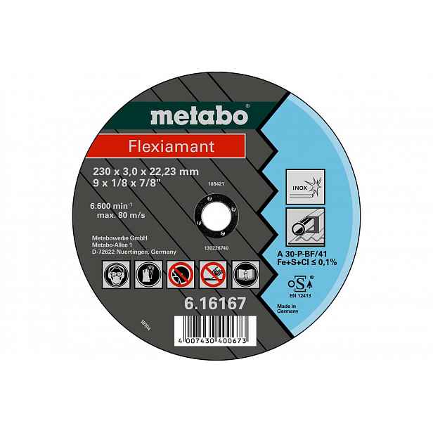 Metabo - Řezný kotouč na nerezovou ocel 115x22,23 mm 616737000