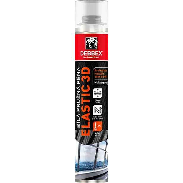 Pěna montážní Den Braven 3D pružná 750 ml