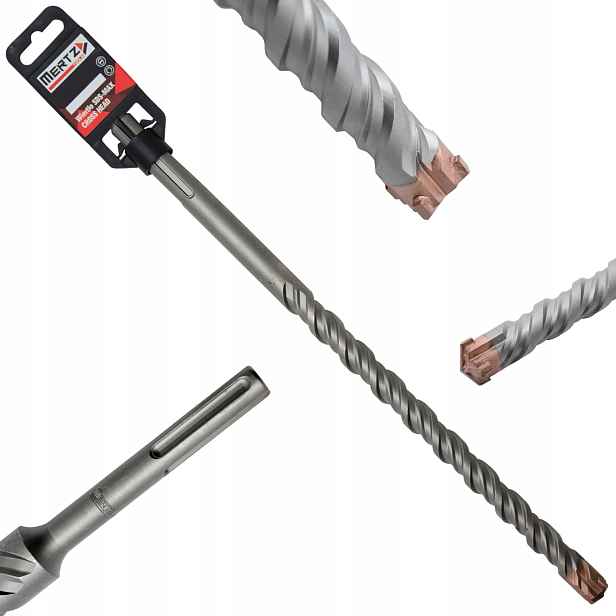 Vrták do betonu Mertz s křížovou stopkou Sds Max quadro cross M1827 22x1000 mm