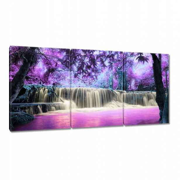 Obraz 120x60 Fialový vodopád