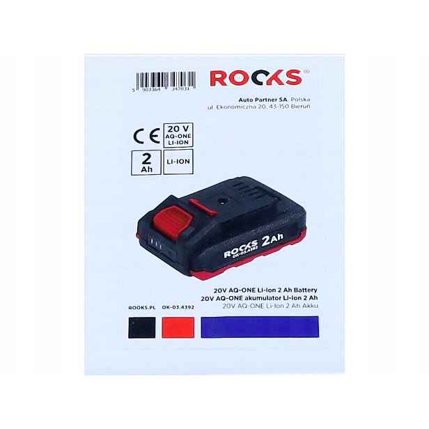 Rooks 20V Aq-one Akumulátor Li-ion 2AH
