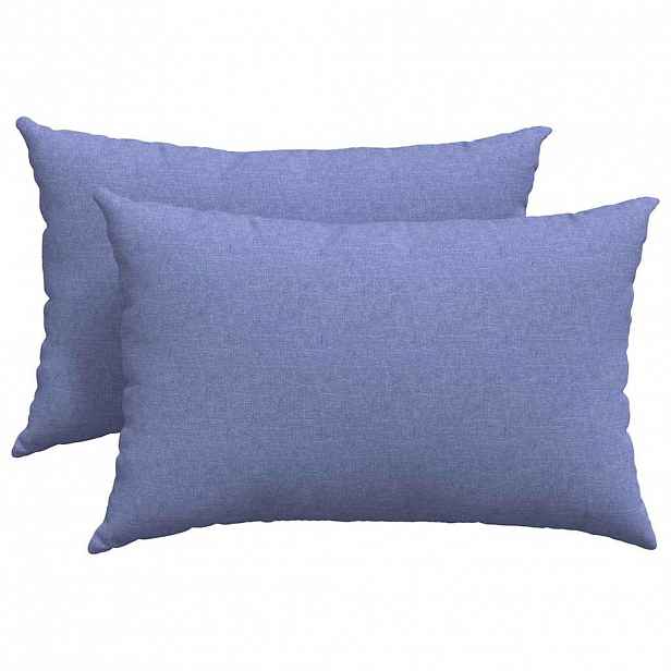 vidaXL Pohovkové polštáře 2 ks textil Modrá džínovina 60 x 40 cm