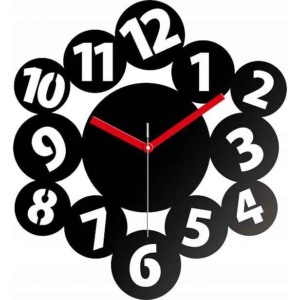 Nástěnné hodiny v moderním akrylovém stylu Magic Number Kulatý Křemenné