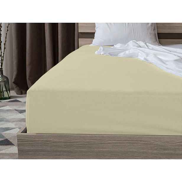 Jersey prostěradlo HIGHFIT krémové 90 x 200 cm